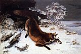 Fox in the Snow by Gustave Courbet